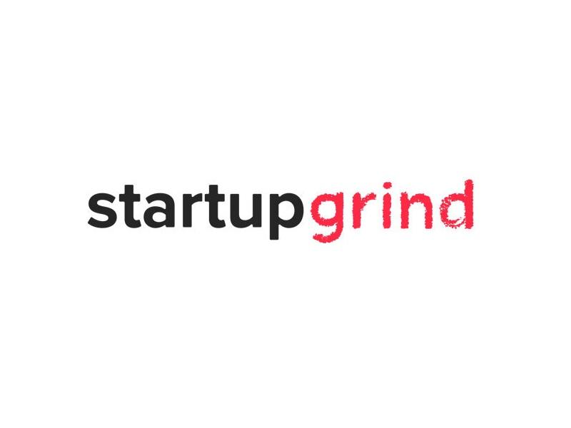 logo startup grind składające się z czarnego napisu startup i czerwonego grind